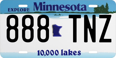 MN license plate 888TNZ