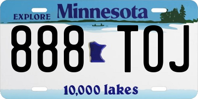 MN license plate 888TOJ