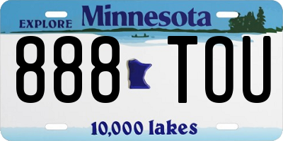 MN license plate 888TOU
