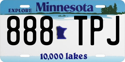 MN license plate 888TPJ