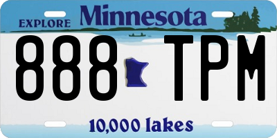 MN license plate 888TPM