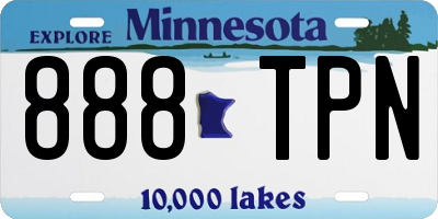MN license plate 888TPN