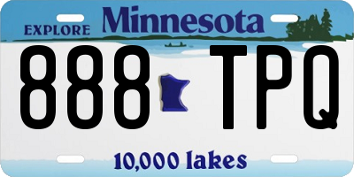 MN license plate 888TPQ