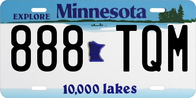 MN license plate 888TQM