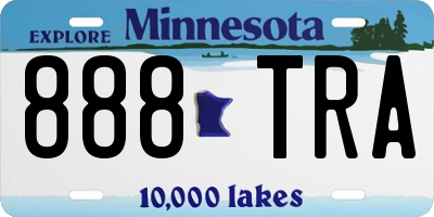 MN license plate 888TRA