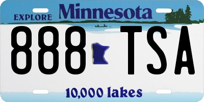 MN license plate 888TSA