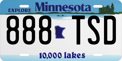 MN license plate 888TSD