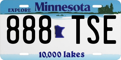 MN license plate 888TSE