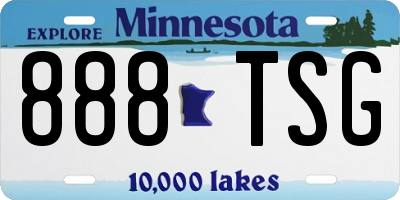 MN license plate 888TSG