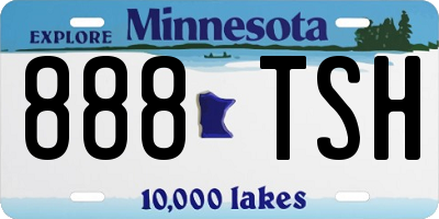 MN license plate 888TSH