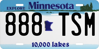 MN license plate 888TSM