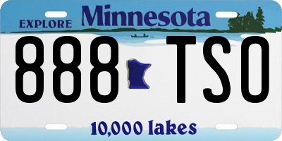 MN license plate 888TSO