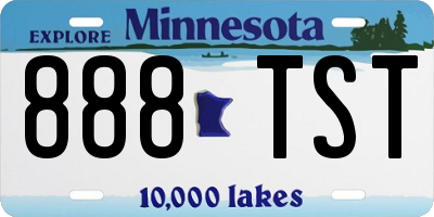 MN license plate 888TST