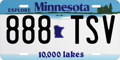 MN license plate 888TSV