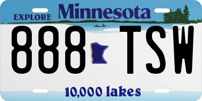MN license plate 888TSW