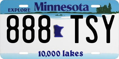 MN license plate 888TSY