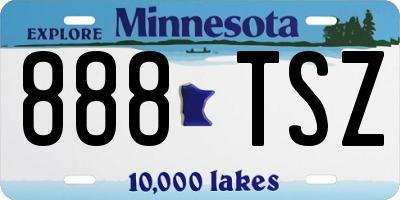 MN license plate 888TSZ
