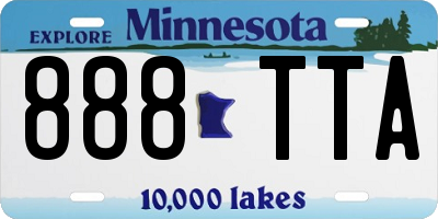 MN license plate 888TTA