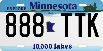 MN license plate 888TTK