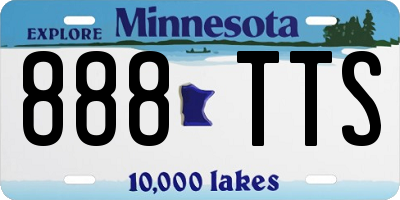 MN license plate 888TTS