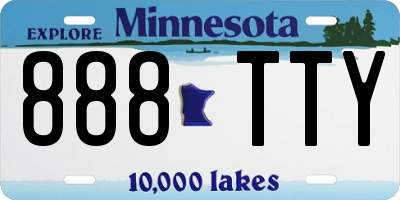 MN license plate 888TTY