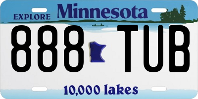 MN license plate 888TUB