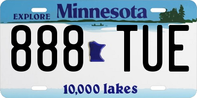 MN license plate 888TUE