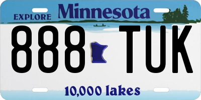 MN license plate 888TUK