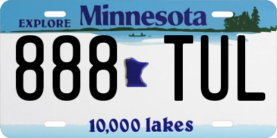 MN license plate 888TUL