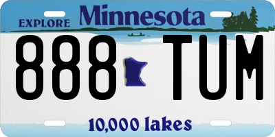 MN license plate 888TUM