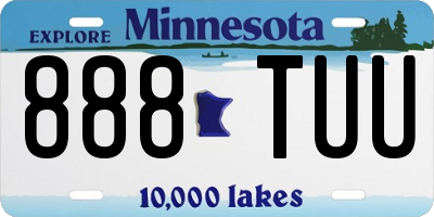 MN license plate 888TUU