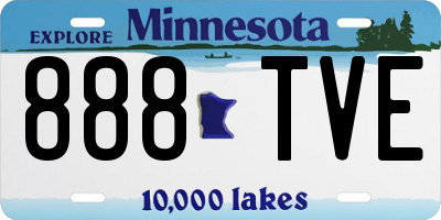 MN license plate 888TVE