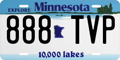 MN license plate 888TVP