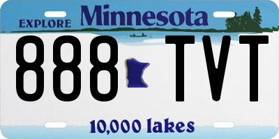 MN license plate 888TVT