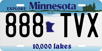 MN license plate 888TVX