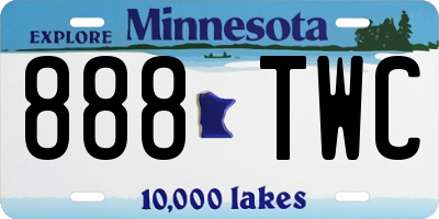 MN license plate 888TWC