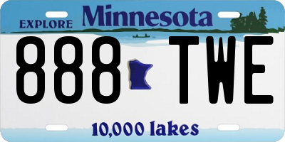 MN license plate 888TWE