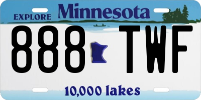 MN license plate 888TWF