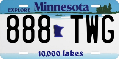 MN license plate 888TWG