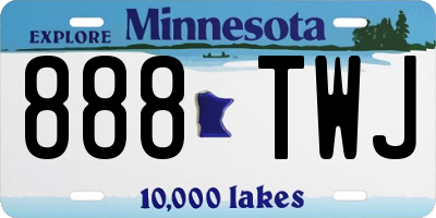 MN license plate 888TWJ