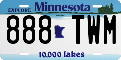 MN license plate 888TWM