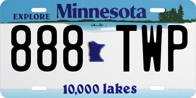 MN license plate 888TWP