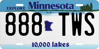 MN license plate 888TWS