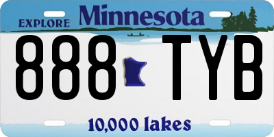 MN license plate 888TYB