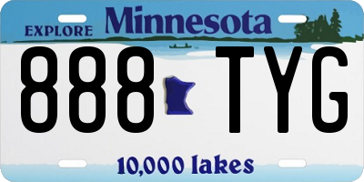 MN license plate 888TYG