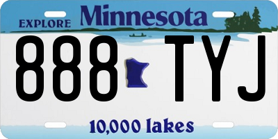 MN license plate 888TYJ