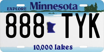 MN license plate 888TYK