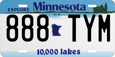 MN license plate 888TYM