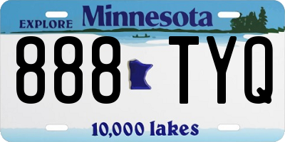 MN license plate 888TYQ