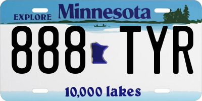 MN license plate 888TYR